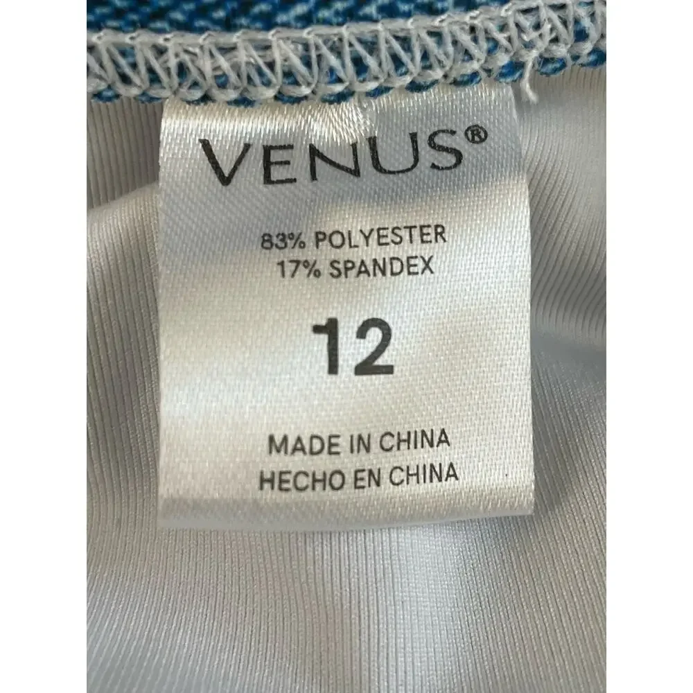 Venus Swim 12/14 Bikini Swimsuit Color Block Cut Out Nautical Swimwear